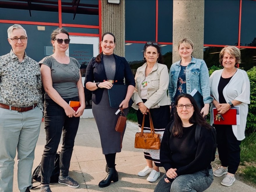 The team outside Central Nova Scotia Correctional Facility.
